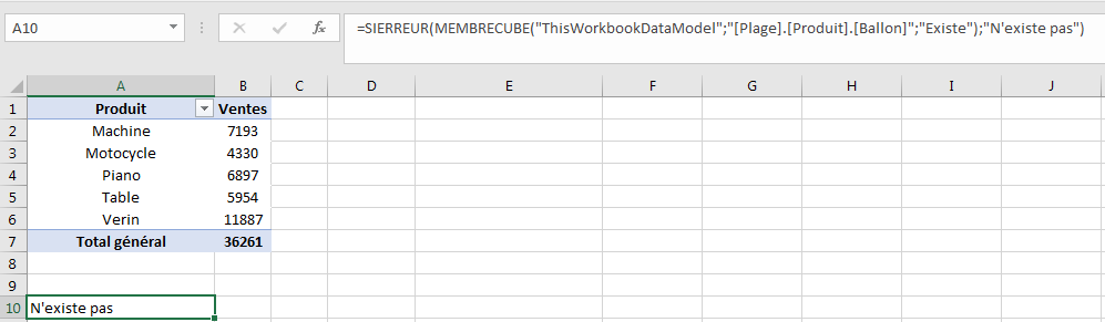 Excel Membre Cube graphique 3