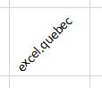 Modification de l'orientation de l'alignement du contenu dans Excel