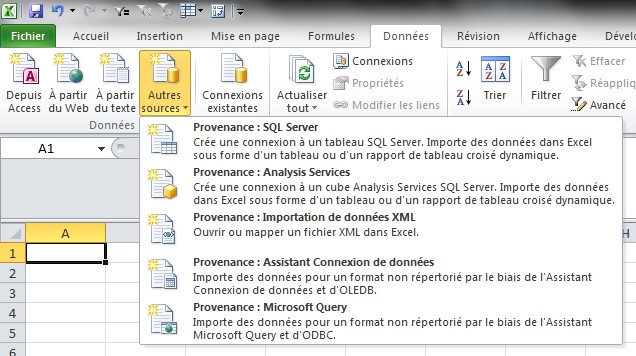 Emplacement pour les requetes SQL dans Excel - Excel.Québec